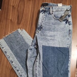 Banana Republic Patchwork Straight Leg Jeans